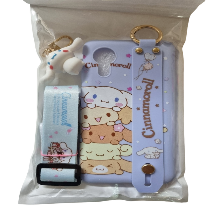 갤럭시 엑스커버5 케이스 시나모 키즈폰 스트랩 목걸이 피규어