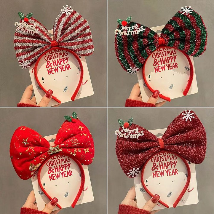 보리보리 크리스마스 파티 산타 루돌프 머리띠 4종 세트 4p, 4개, 세트B