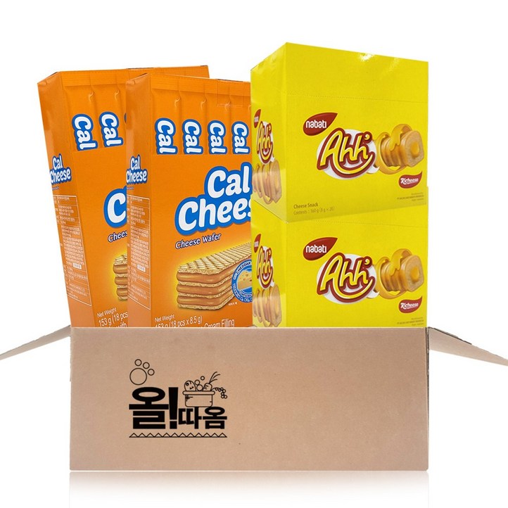 올따옴 치즈스낵 기획세트칼치즈웨이퍼 153g 2리치즈아하 160g 2, 1개
