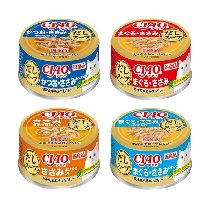 챠오 다시스프캔 75g 24개입 고양이간식, 콤보4종 6개씩, 75g, 24개