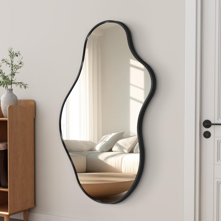 Fahomiss 비정형 깨지지 않는 유리 거울 인테리어 벽 거울 현관 안전 거울