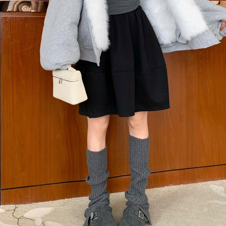 이서어패럴 모직 미디 항아리 밴딩스커트 25105