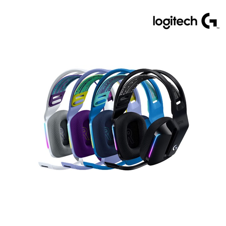 로지텍 G733 무선 게이밍 헤드셋, 라일락, G733