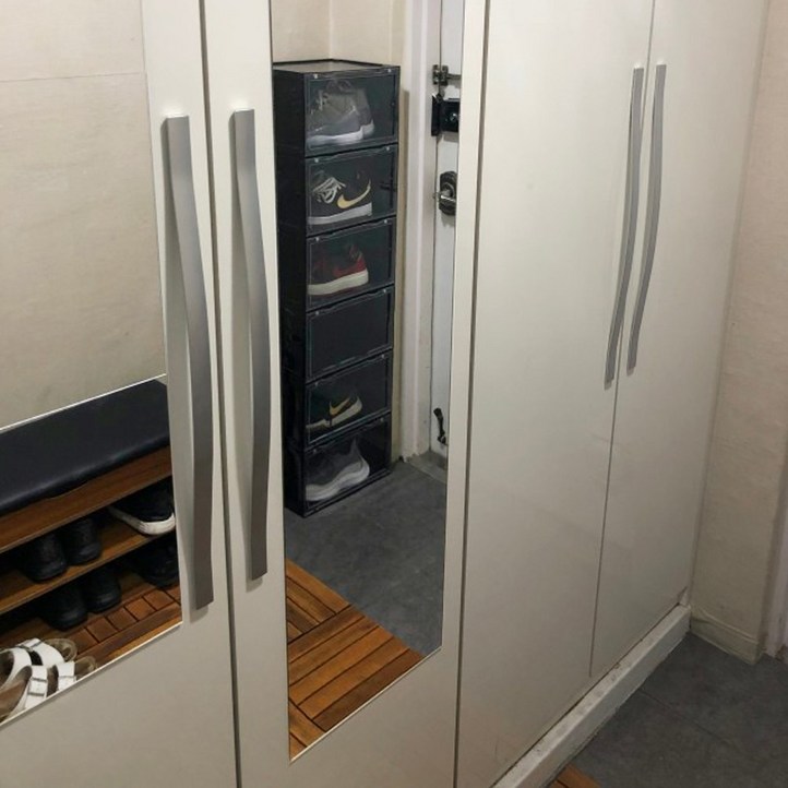 대형 모칸도 아크릴 거울 35X35cm 모서리 직각형 접착식 DIY거울 두께 2mm 재단가능, 모서리직각 35X35 2mm