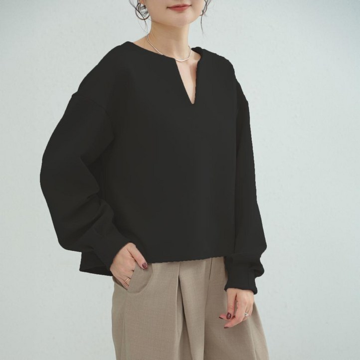 루크 프리미엄 소프트 브이컷 스웻셔츠 맨투맨