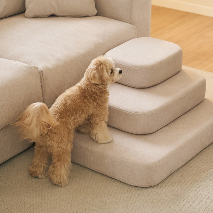 삼익가구 논슬립 펫스텝 라운드 와이드 강아지 계단 2단 3단