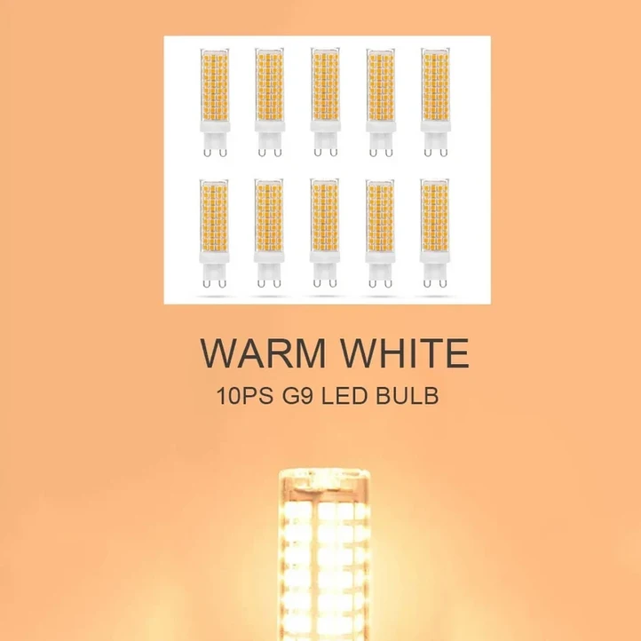 10pcs G9 LED 램프 AC100V265V 10W 깜박임 없음 76LED SMD2835 도자기 샹들리에 조명 거실 Led 전구