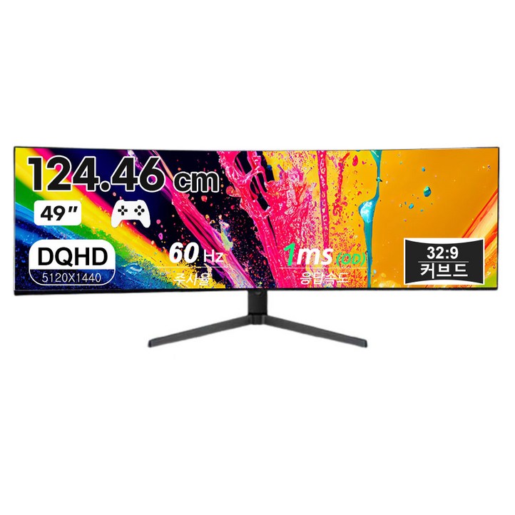 픽셀리스 PLS-E49R5K60B 5K 나노IPS 32:9 그래픽 게이밍 모니터, PLS-E49R5K60B(일반), 124.46cm