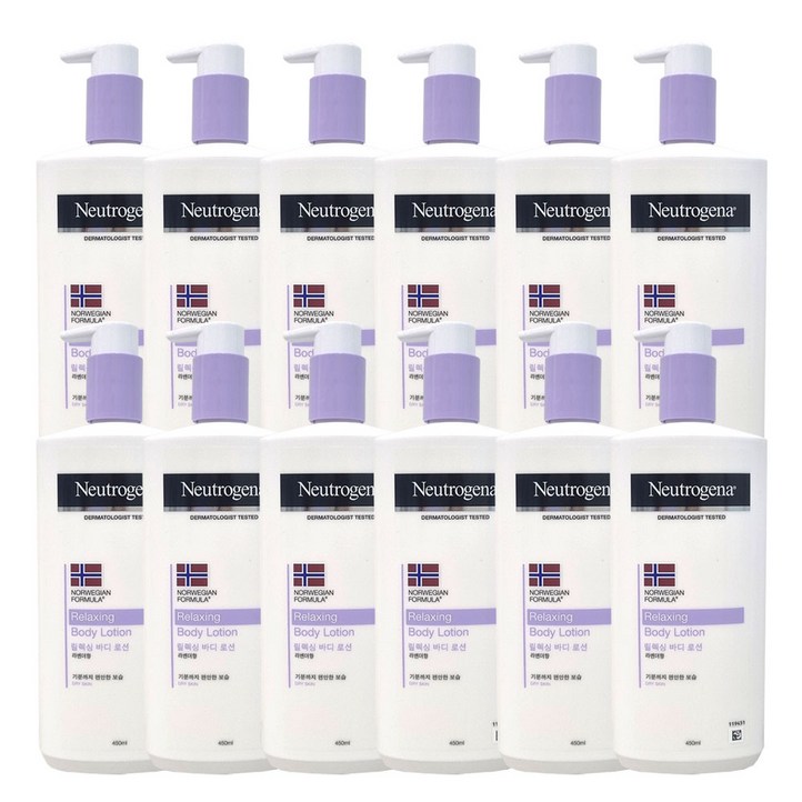 뉴트로지나 릴렉싱 바디로션 450ml 12개 1박스, 450ml, 12개