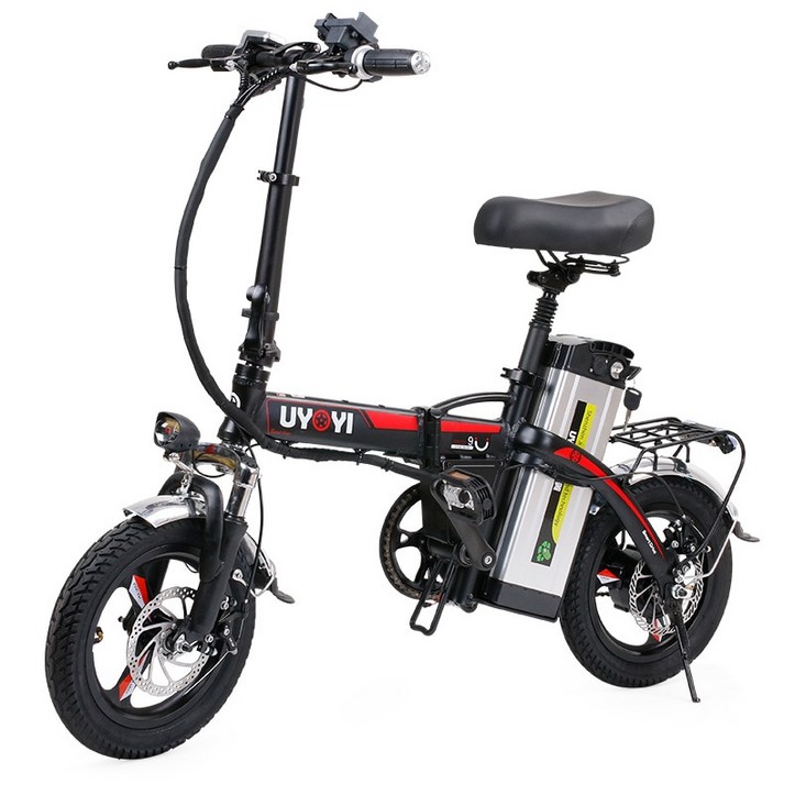 배달자전거 전기로드자전거 자이언트 드라이브 접이식 14 인치 리튬 배터리 오토바이 성인용 미니, White