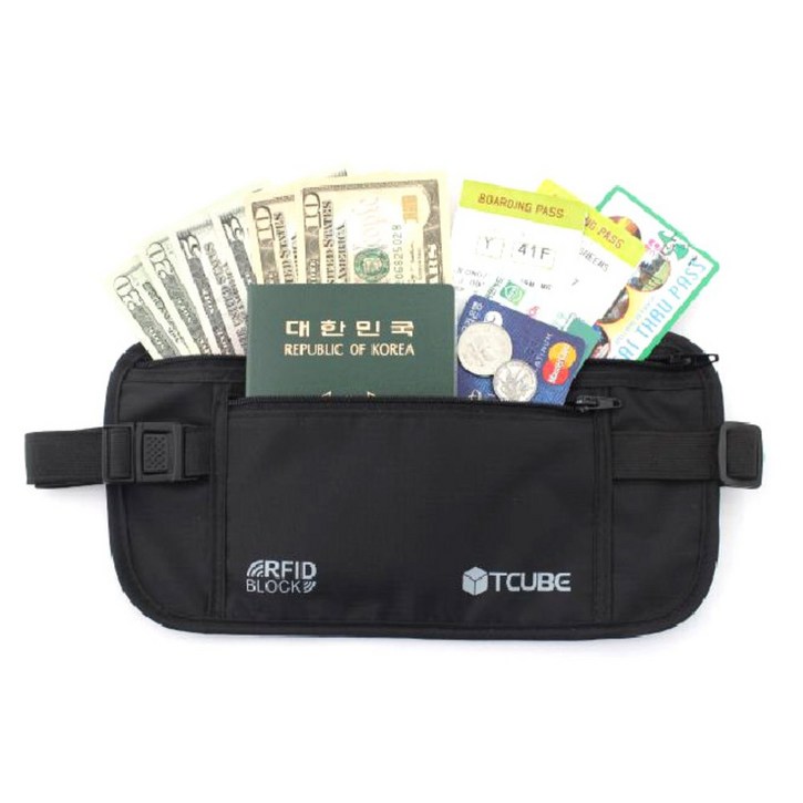 여행용 RFID 개인정보 해킹방지 & 소매치기방지 안전복대 7