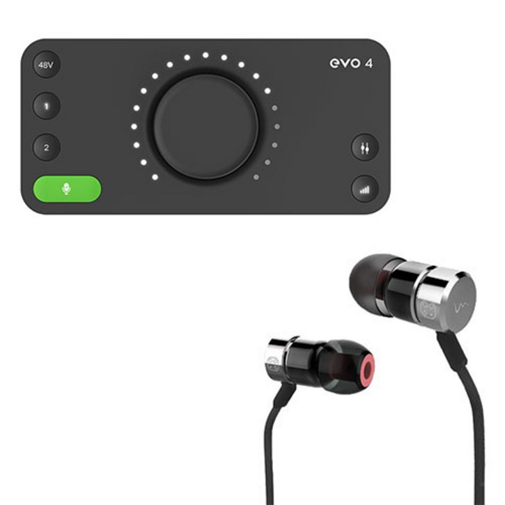 오디언트 오디오 인터페이스 EVO 4  OP.2C 이어폰 헤드폰 젠더 세트