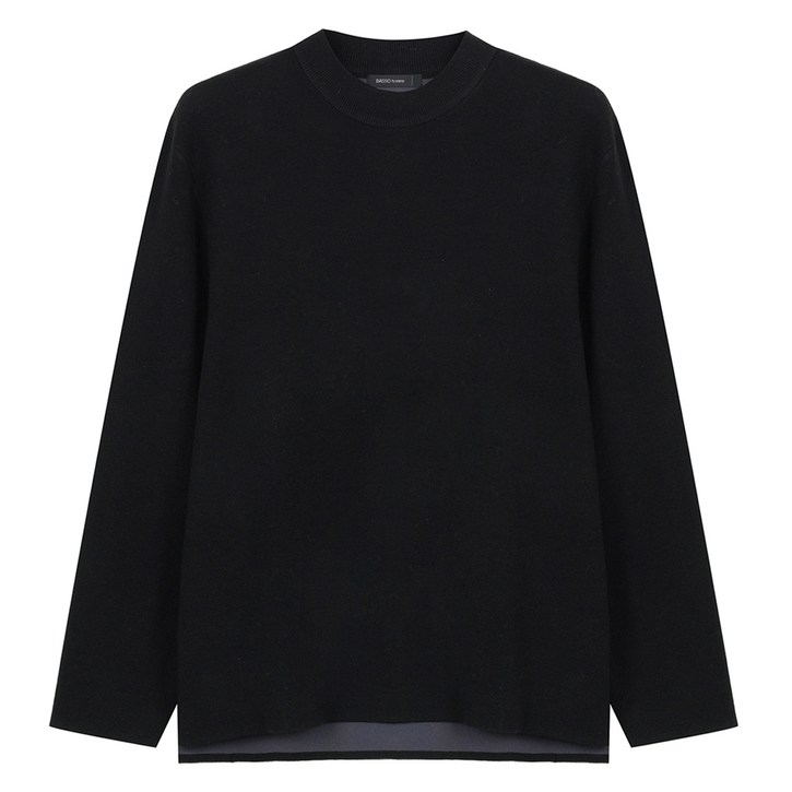 바쏘옴므 남성용 울 블렌드 모크넥 니트 WSX3WR81A