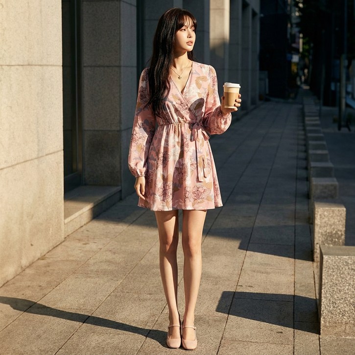 페이퍼먼츠 사마드 플라워 랩스 미니 원피스 13938