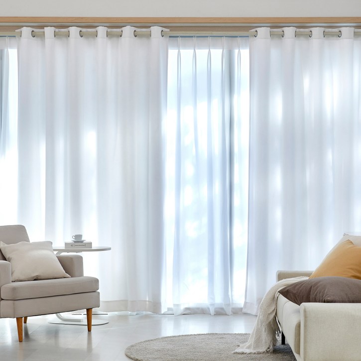 모던하우스 ON컬러마스터 생활암막 긴창 커튼 2p