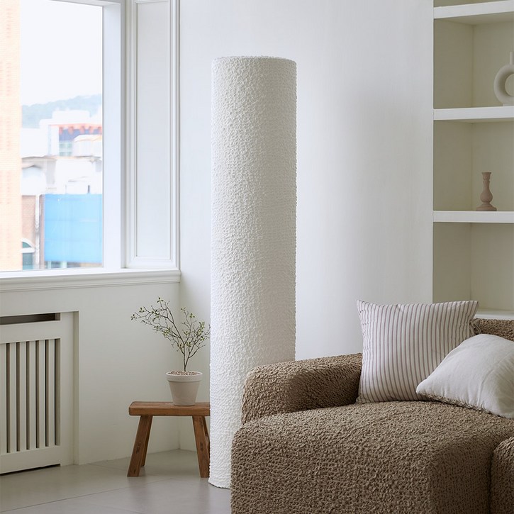 베베데코 올핏 스탠드 에어컨 커버 원형, 화이트원형