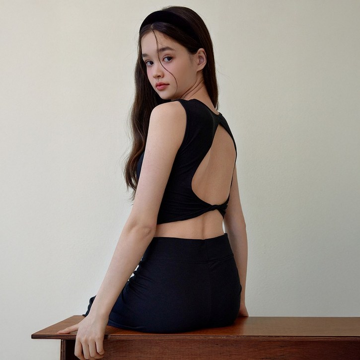 콘치웨어 여성용 턴 크롭 원 브라탑