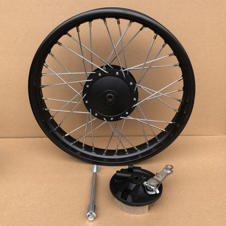 혼다 CG125 타이어 앞바퀴 뒷바퀴 휠 와이어 어셈블리 튜닝 커스텀, 2.15X18 앞바퀴세트(서브블랙)개
