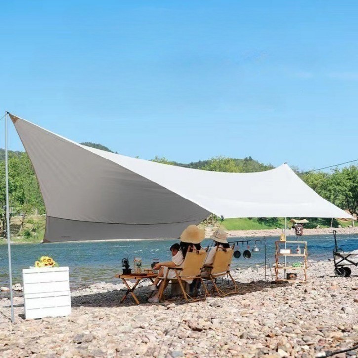 크크라이프 아웃도어 실버 블랙 코팅 헥사 타프