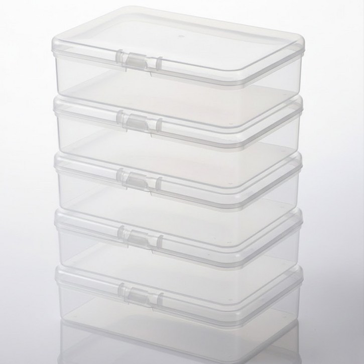 [바이베이직] 다용도 PP 플라스틱 틴 케이스 가로 9.5cm 미니수납 포카 탑로더 볼꾸파악세사리 전자부품 피스 공구 샘플 사은품 랜깡 자구 소품정리함