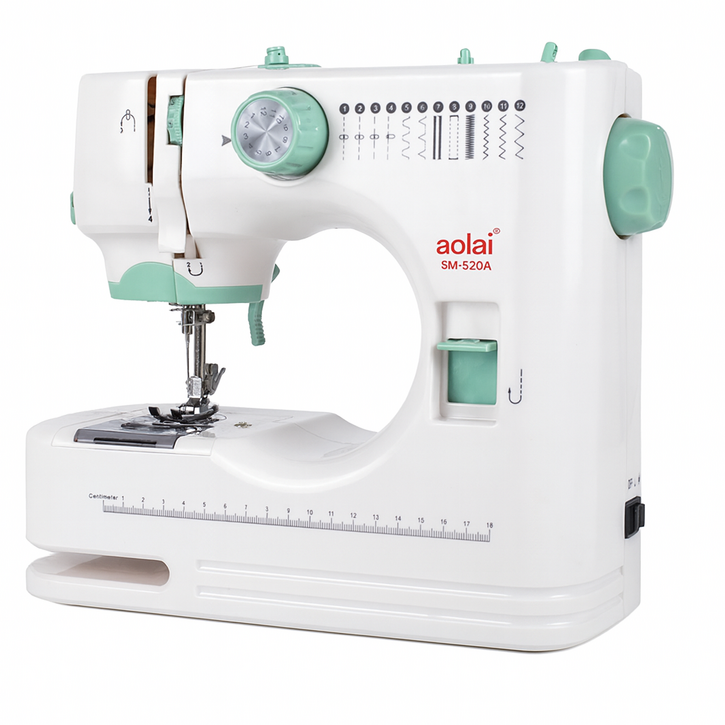 이지루프 간편한 공업용 재봉틀 가정용 휴대용 멀티 미니 미싱기 두꺼운 오버록 미싱, 재봉틀 선물세트(노루발 6종 확장대 포함)