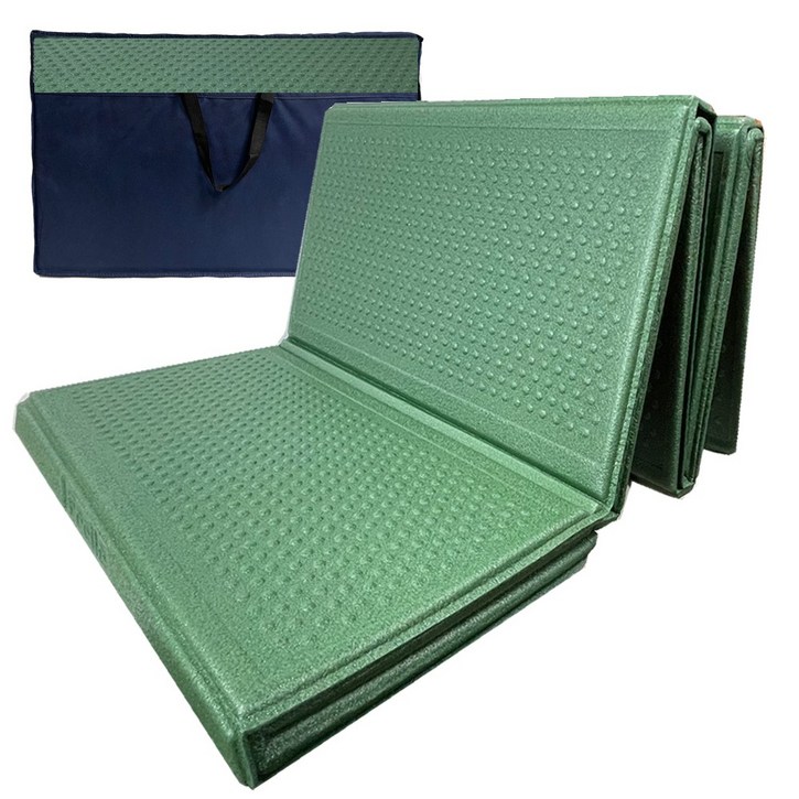 힐링캠프 3단 캠핑매트 특대형300x230 접이식 피크닉매트 돗자리, A.카키