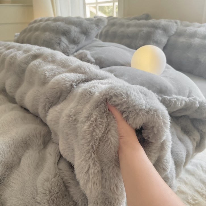모다까사 자가발열 토끼털 극세사 양면 두꺼운 이불