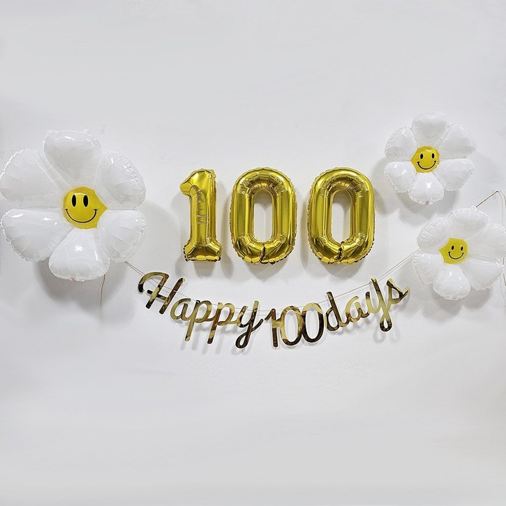 올리브파티 데이지 엄마표 셀프백일상 돌상 생일 풍선 세트