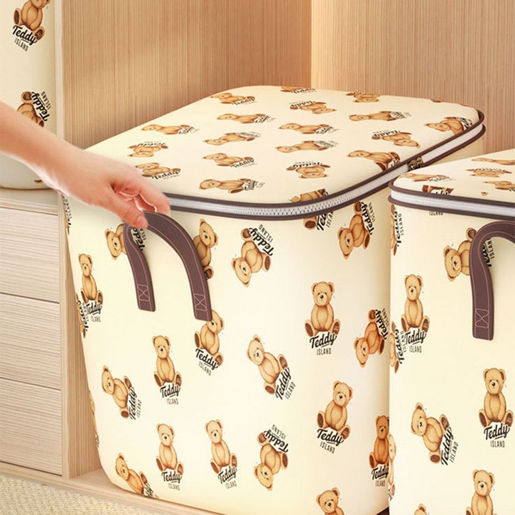 소확품 대용량 테디베어 수납백 3size 중형 대형 초대형 귀여운 방수코팅 이불정리 정리함 수납가방, 2개 소확품 대용량 테디베어 수납백 3size 중형 대형 초대형 귀여운 방수코팅 이불정리 정리함 수납가방, 2개