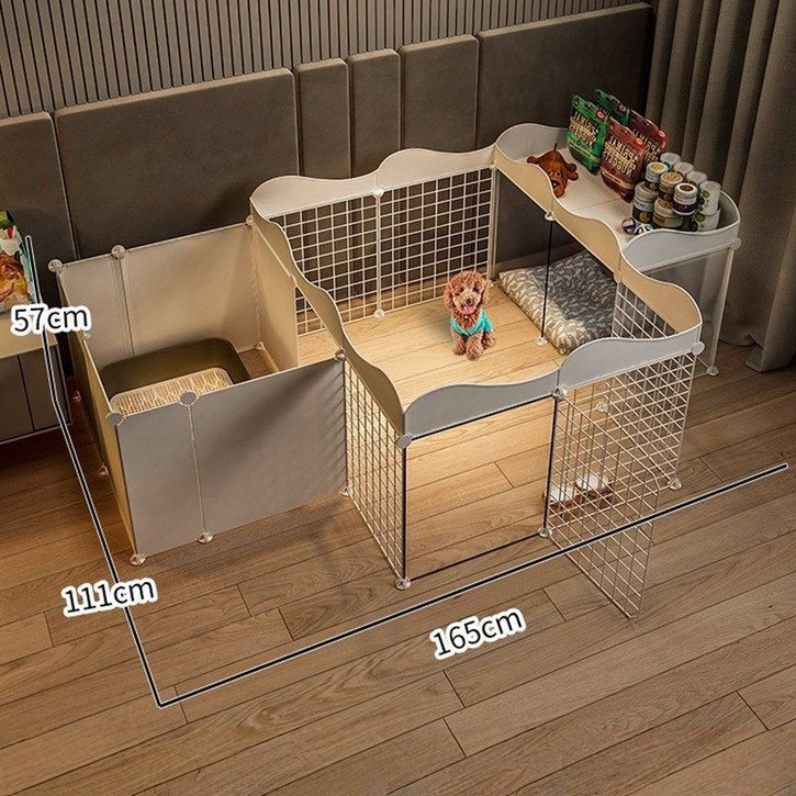 애완용 울타리 개 울타리 실내의 작은 개와 집 화장실과 가정용 울타리 고양이와 개 울타리가 있습니다