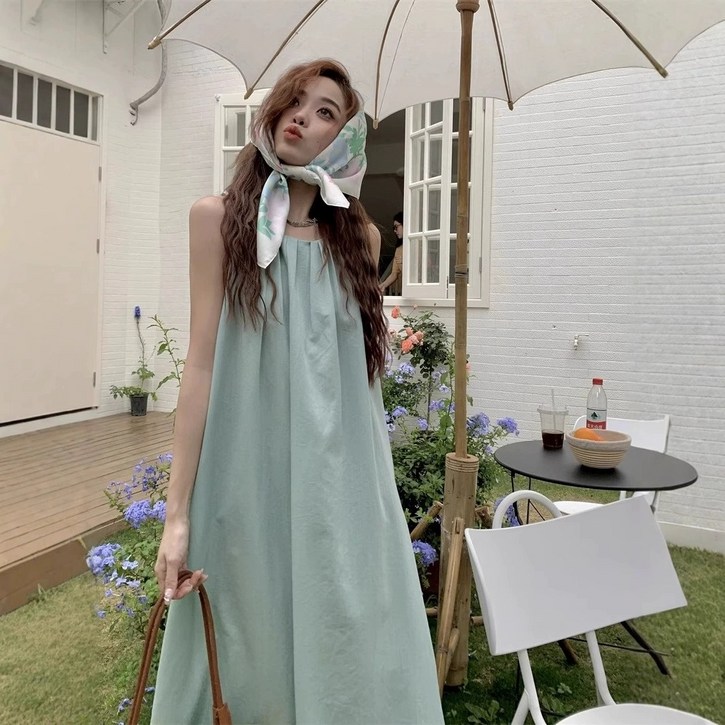 HA.M 여름 여성 원피스 루즈핏 시원한 민소매 나시 캐주얼 롱 원피스