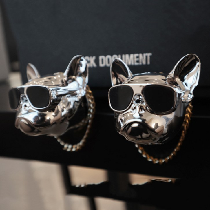 [1+1세트] 픽도큐먼트 크롬 차량용 불독방향제 디퓨저 2개, 1세트