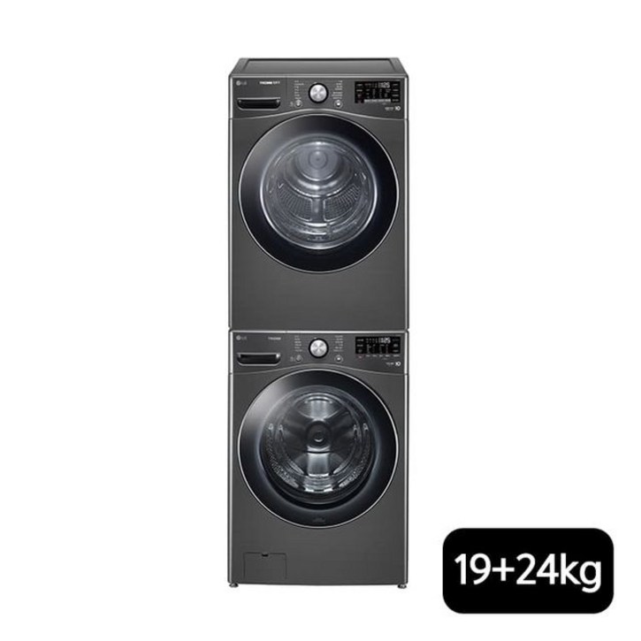 LG 트롬 블랙 건조기 19kg(RH19KTAN)+24kg 세탁기(F24KDA), 단일옵션 10