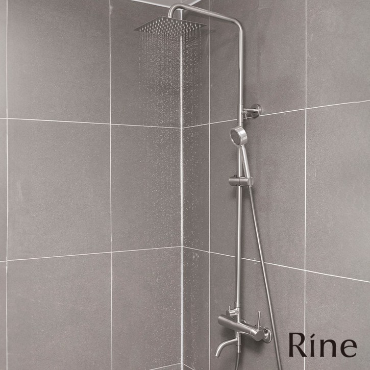 리네 해바라기 샤워기 수전 호텔 욕실 SUS304 무광, 화이트 샤워호스, 1개