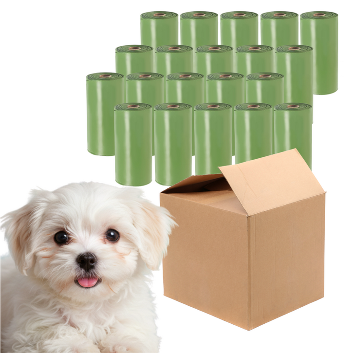 [우글우글] 반려동물 심플 배변봉투 풉백 리필형, 160개, 15개입, 그린