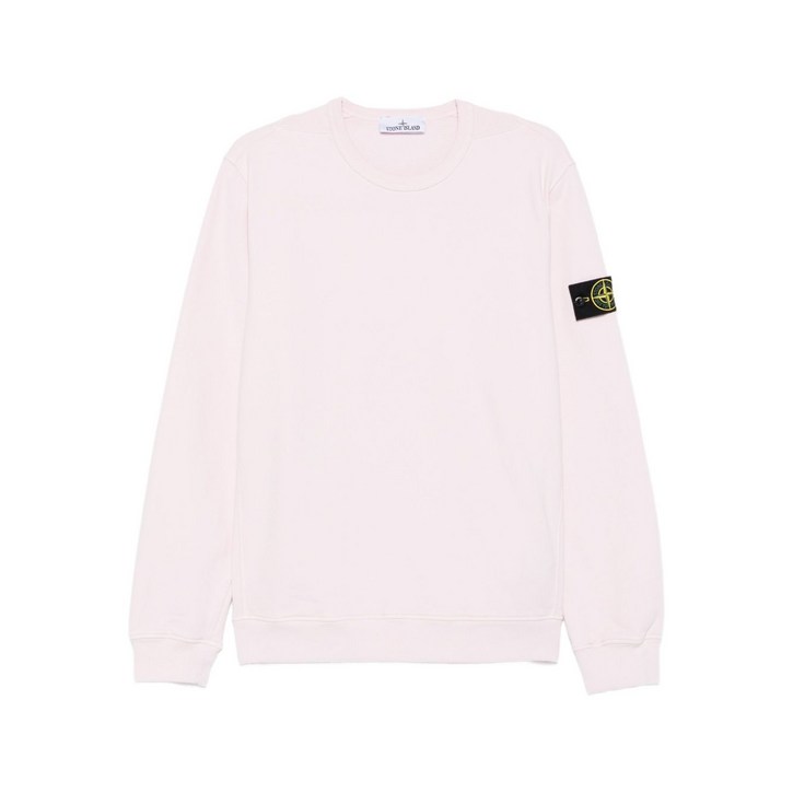 스톤 아일랜드 로고 패치 크루넥 스웨트셔츠