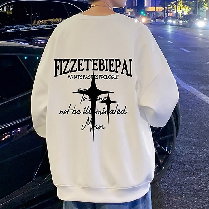 스몰더 남자 유니크 오버핏 프린팅 맨투맨 티셔츠 95120까지 1715