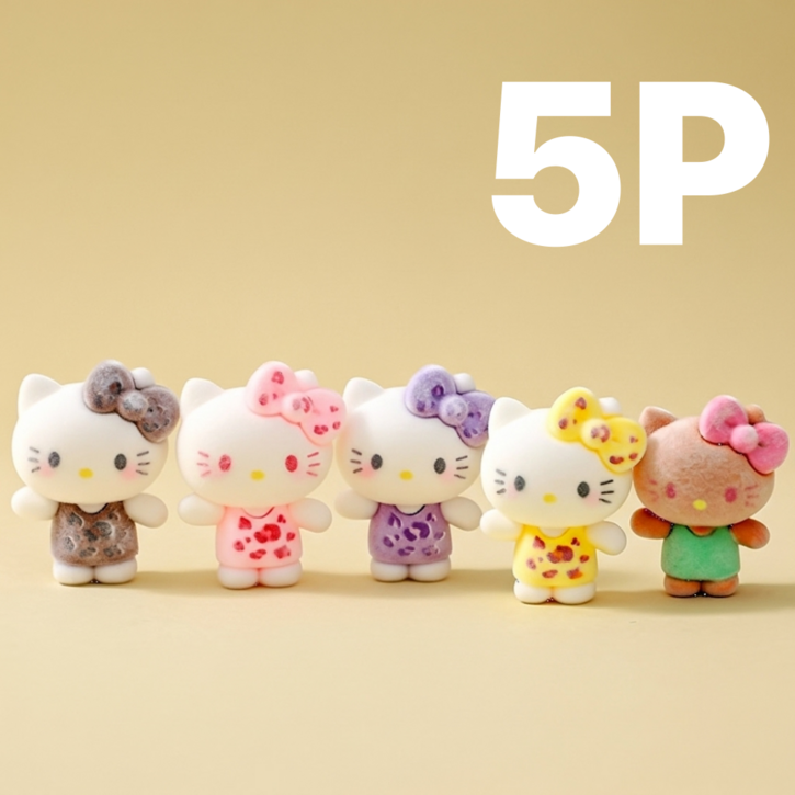 오눌루 헬로키티 미니 피규어 5종 세트 데스크 장식 소품 책상 인테리어 키덜트 선물