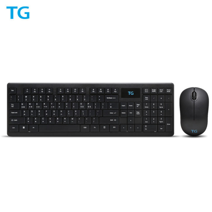 TG삼보 TGKM7100GS 무선 키보드 마우스 세트, 블랙