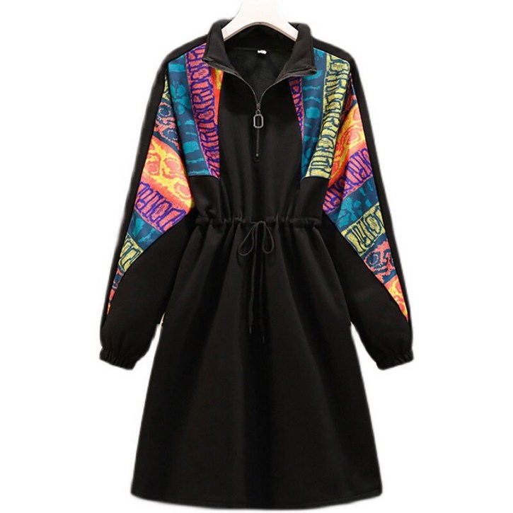 셀럽당 여성 긴팔 원피스 춘추 빅사이즈 패션 맨투맨 스커트 E03000