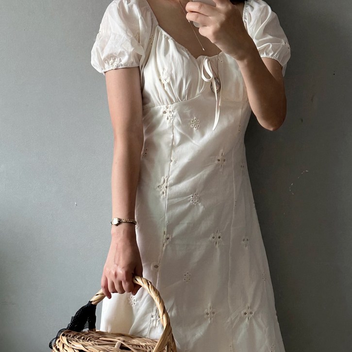 위아썸머꽃자수 샌드 롱원피스