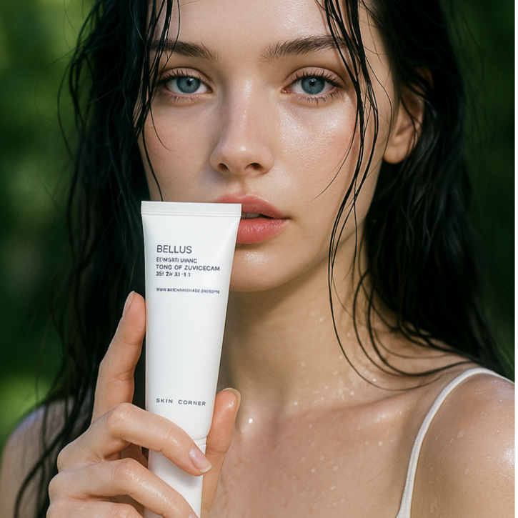 스킨코너 벨루스 친환경 브라이트닝 비건 피부케어 모공케어 무기자차 미백 톤업 선크림, 1개, 50ml