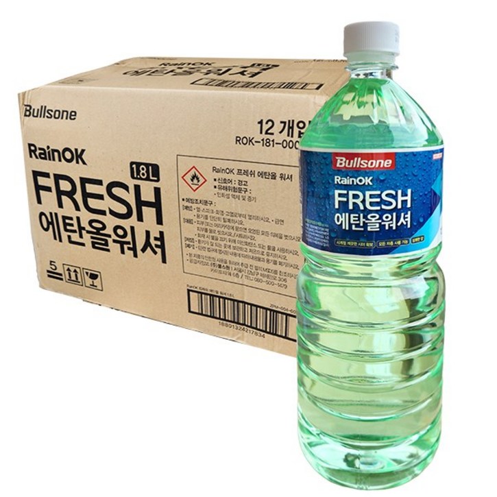 청소왕국 불스원 후레쉬 에탄올 워셔액 한박스12개입, 단품