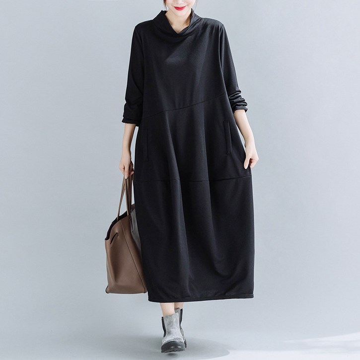 ANYOU 여성원피스여성 빅사이즈  면마원피스 원피스