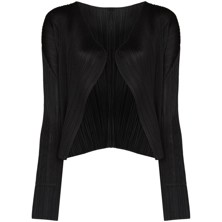 플리츠플리즈이세이미야케 플리세 긴소매 가디건