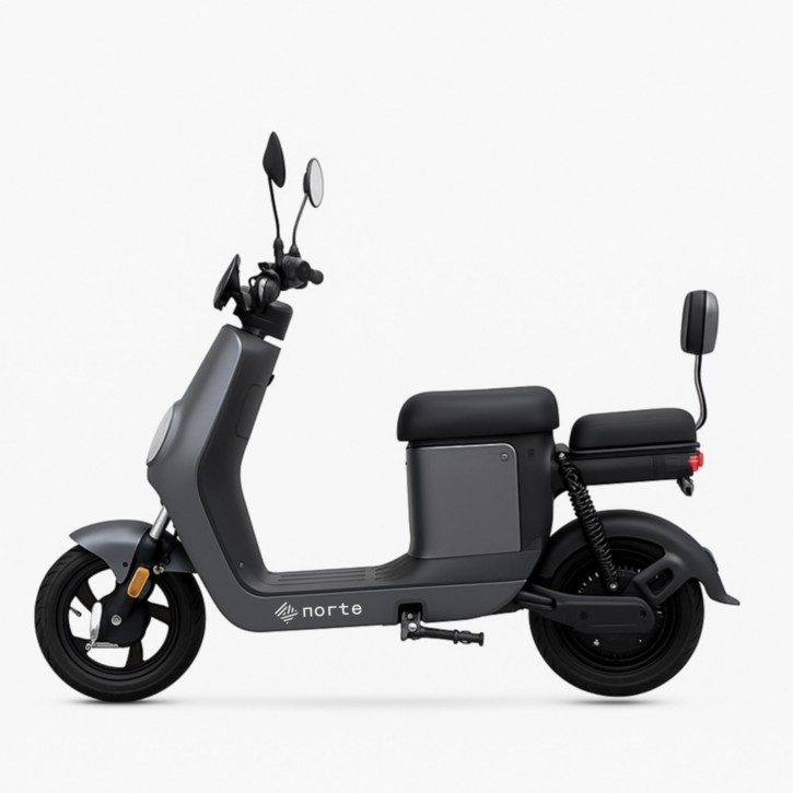 노르테 전동 스쿠터 전기 바이크 성인용 출퇴근 자토바이 미니벨로 오토바이, 그레이