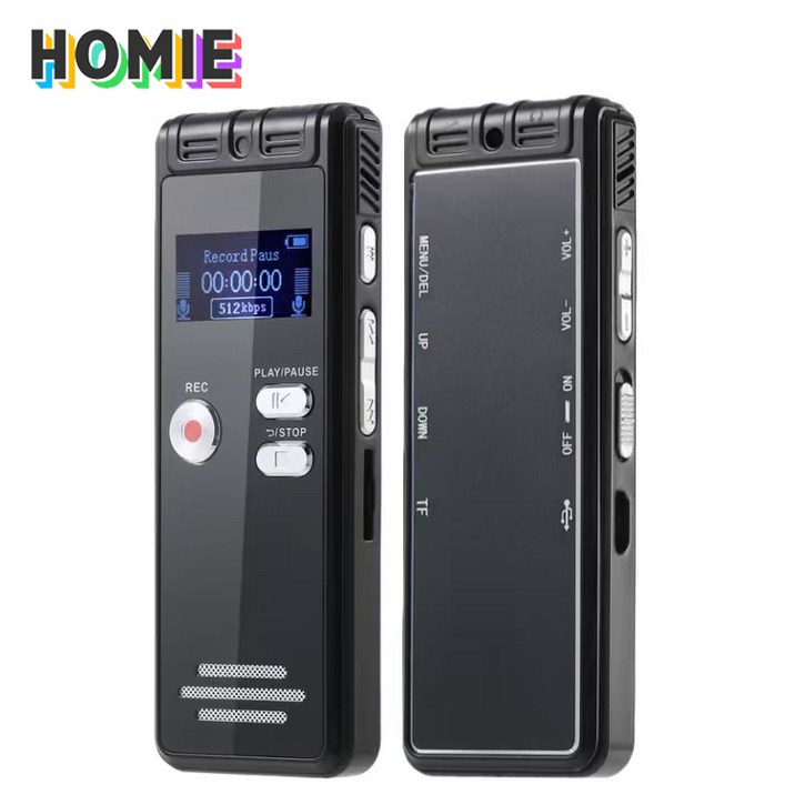 HOMIE 초소형녹음기 고성능디지털 초고음질 보이스레코더 휴대용 노이즈캔슬링 녹음기,8GB
