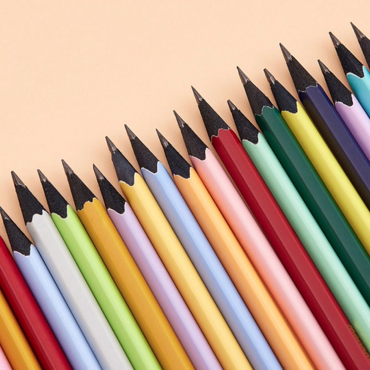 이샵 바우하우스 삼각 2B 지우개 연필 12P 연필지우개 2B연필 지우개연필