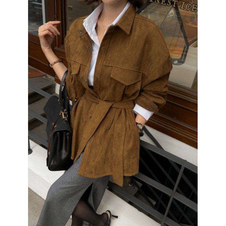 다바걸 DampB made  템스웨이드벨트자켓