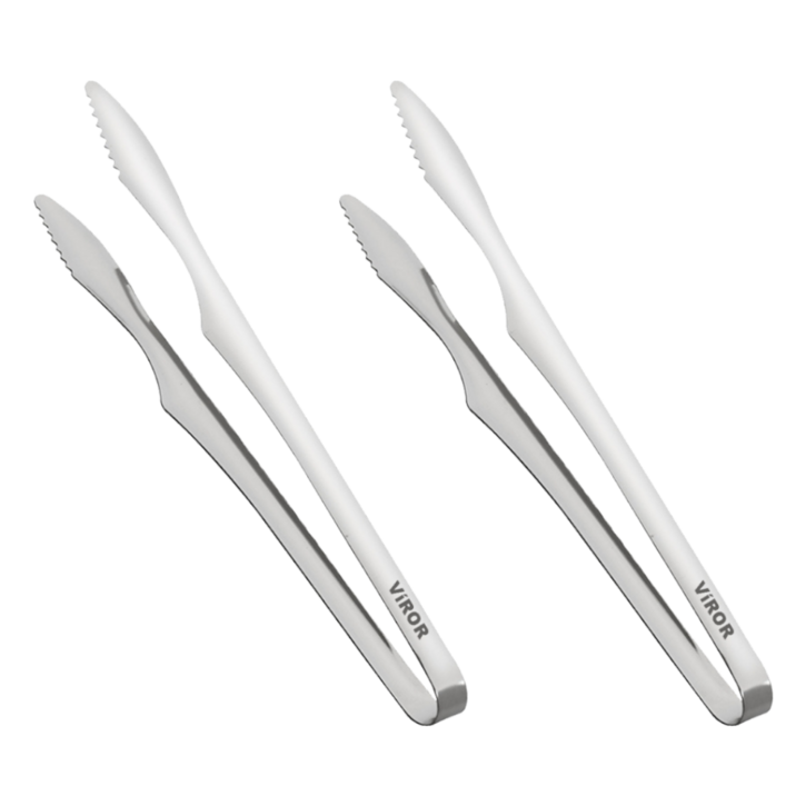 비로르 304 스테인리스 캠핑 주방 요리 고기 악어 집게, 2개